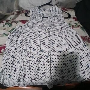 Just Me Blouse With Bugs Size Medium